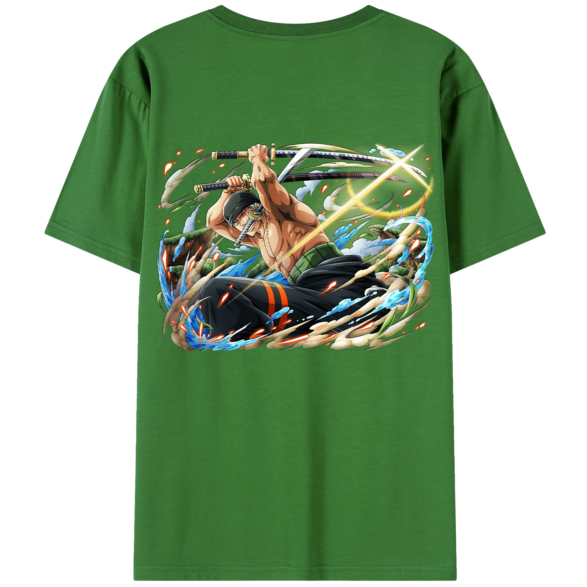 ワンピース ロロノア・ゾロ ONE PIECE Roronoa Zoro レディース半袖Tシャツ(バックプリント)